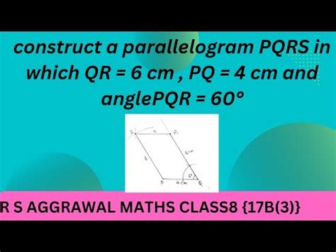 Example of Constructing Parallelogram PQRS